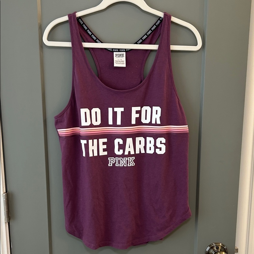 PINK Victoria's Secret Purple Muscle Tee Size Large